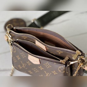 LV Артикул： M44813 Зеленая сумка Сочетает в себе клатч, сумочку 