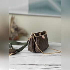 LV Артикул： M44813 Зеленая сумка Сочетает в себе клатч, сумочку 
