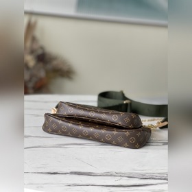 LV Артикул： M44813 Зеленая сумка Сочетает в себе клатч, сумочку 