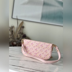 LV Артикул： M46093 Розовый сумка из тисненной кожи с трехступен