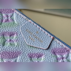 LV Модель： M46093 Синий  Сумка из тисненной кожи , а трехступен