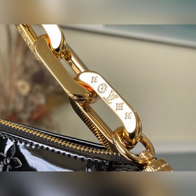 LV Модель： M57783 Черная сумка Coussin среднего размера из лакир