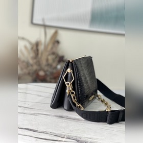 LV Артикул： M57790 Черная сумка с крокодиловым узором, маленькая