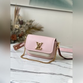 LV Модель： M58555 Розовая сумка Lockme Tender Изготовлена из мяг