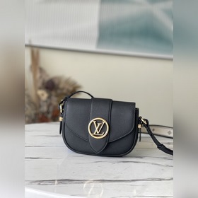 LV Артикул： M58967 Черная сумка Pont 9 Soft Изготовлена из зерни