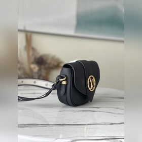LV Артикул： M58967 Черная сумка Pont 9 Soft Изготовлена из зерни