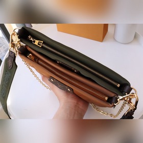 LV Артикул： M58977 Военный зеленый / Бежевый Сумка Maxi Multi Po
