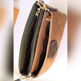 LV Артикул： M58977 Военный зеленый / Бежевый Сумка Maxi Multi Po