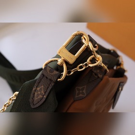 LV Артикул： M58977 Военный зеленый / Бежевый Сумка Maxi Multi Po