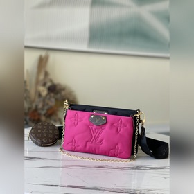 LV Артикул： M58980 Черный / Розовый Maxi Multi Pochette Accessoi