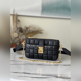 LV Артикул： M59046 Черная сумка Pochette Troca Сумка-почта, выпо