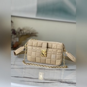 LV Модель： M59048 Сумка Pochette Troca, цвет： бежевый Сумка повт