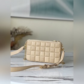 LV Модель： M59048 Сумка Pochette Troca, цвет： бежевый Сумка повт