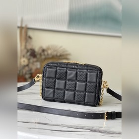 LV Артикул： M59116 Черная сумка Troca Сумка Damier стеганым узор