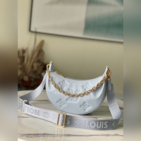 LV Артикул： M59825 Сумка синего цвета с эффектом смога из кожи с