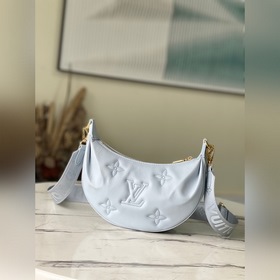 LV Артикул： M59825 Сумка синего цвета с эффектом смога из кожи с