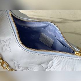 LV Артикул： M59825 Сумка синего цвета с эффектом смога из кожи с