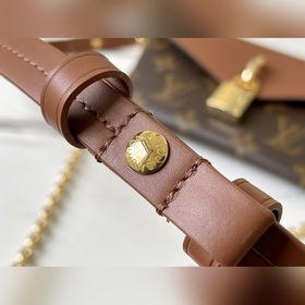 LV Артикул： M80763 Сумка Padlock on Strap цвета карамельного Кла