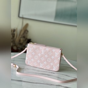 LV Артикул： M81429 Розовый Сумка с двумя молниямиз мягкой кожи 