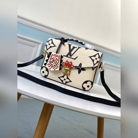 LV Модель M45384 Молочный белый &nbsp; Сумка Pochette Métis С
