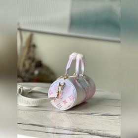LV Модель： M46078 Розовая сумка BB Классический узор на увеличен