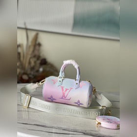LV Модель： M46078 Розовая сумка BB Классический узор на увеличен