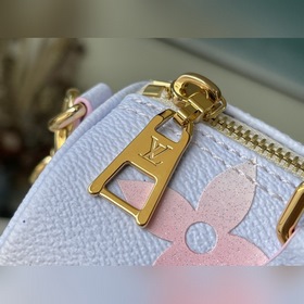 LV Модель： M46078 Розовая сумка BB Классический узор на увеличен