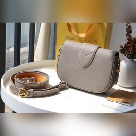 LV Артикул： M58728 Серая сумка Pont 9 Soft Изготовлена из зернис