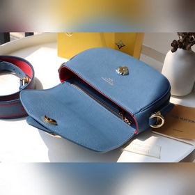 LV Артикул： M58964 Синяя сумка Pont 9 Soft Изготовлена из зернис
