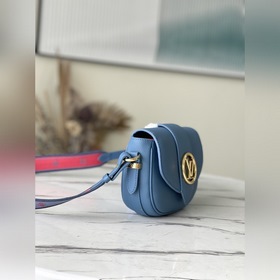 LV Артикул： M58964 Синяя сумка Pont 9 Soft Изготовлена из зернис