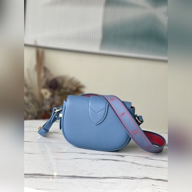 LV Артикул： M58964 Синяя сумка Pont 9 Soft Изготовлена из зернис