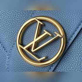 LV Артикул： M58964 Синяя сумка Pont 9 Soft Изготовлена из зернис
