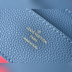 LV Артикул： M58964 Синяя сумка Pont 9 Soft Изготовлена из зернис