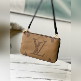 LV Артикул： M69203 Сумка Double Zip Pochette Сочетание ткани Mo
