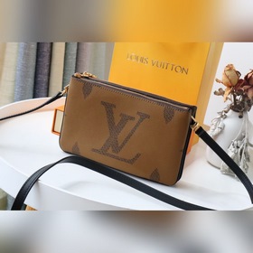 LV Артикул： M69203 Сумка Double Zip Pochette Сочетание ткани Mo