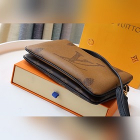 LV Артикул： M69203 Сумка Double Zip Pochette Сочетание ткани Mo