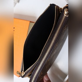 LV Артикул： M69203 Сумка Double Zip Pochette Сочетание ткани Mo