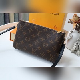 LV Артикул： M69203 Сумка Double Zip Pochette Сочетание ткани Mo
