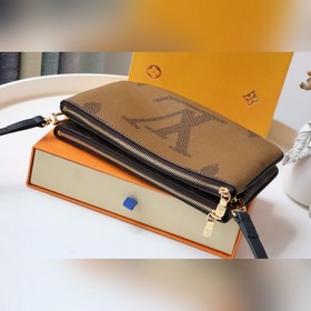 LV Артикул： M69203 Сумка Double Zip Pochette Сочетание ткани Mo