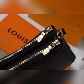 LV Артикул： M69203 Сумка Double Zip Pochette Сочетание ткани Mo