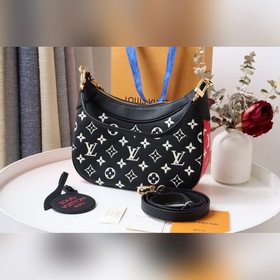 LV Модель： M46091 Черный Сумка BB Узор на коже создан с помощью п