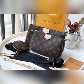 LV Новый комплект из трех предметов, артикул： M44823, черный Сум