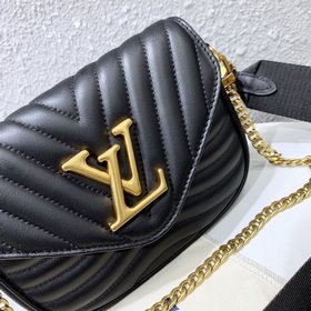 LV Модель M56466 Черная сумка Multi Pochette New Wave Изготовлена