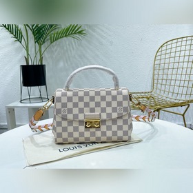 LV Модель： N53 Почтовая сумка с белыми клетками CROISETTE Компак