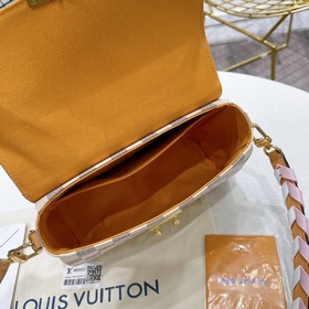 LV Модель： N53 Почтовая сумка с белыми клетками CROISETTE Компак