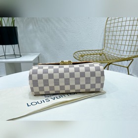 LV Модель： N53 Почтовая сумка с белыми клетками CROISETTE Компак
