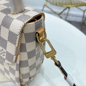 LV Модель： N53 Почтовая сумка с белыми клетками CROISETTE Компак