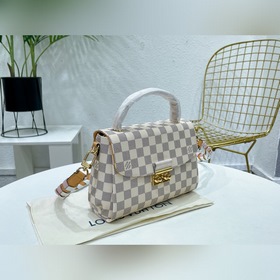 LV Модель： N53 Почтовая сумка с белыми клетками CROISETTE Компак