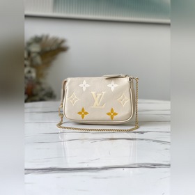 LV Модель M80501 Ванильно-желтый Мини-сумочка Pochette Accessoir