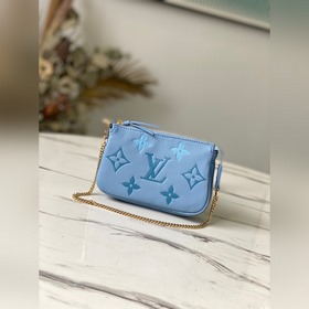 LV Артикул： M80501 Летняя синяя сумка Mini Pochette Accessoires